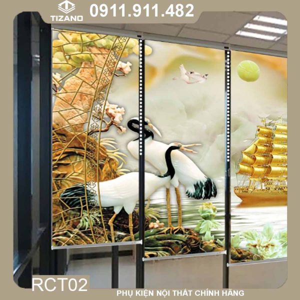 Rèm cuốn in tranh Thuận buồm xuôi gió RCT02