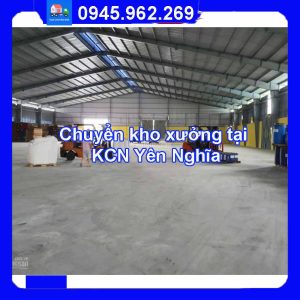 Dịch vụ chuyển kho xưởng trọn gói tại KCN Yên Nghĩa quận Hà Đông