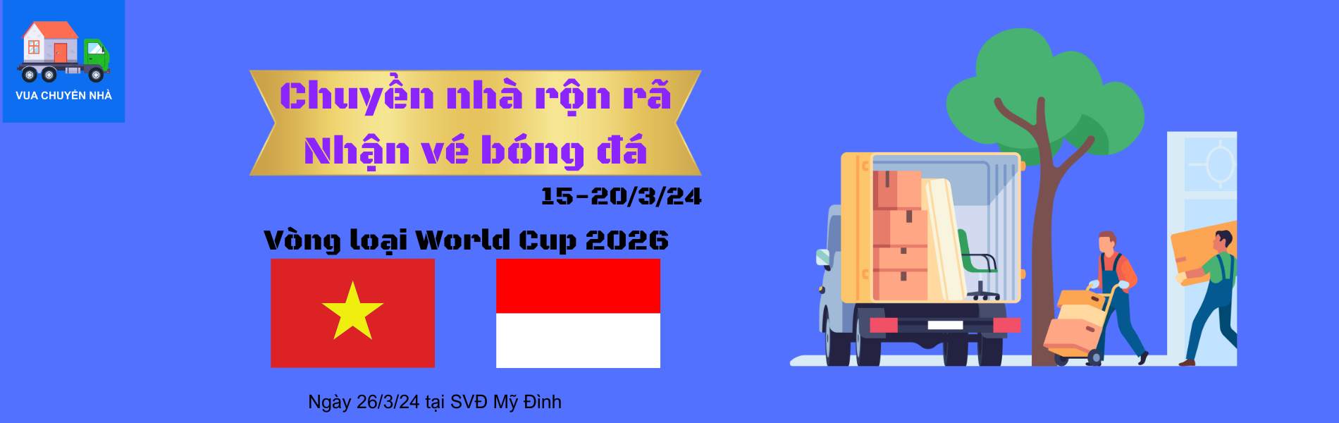 Chuyển nhà rộn rã Nhận vé bóng đá